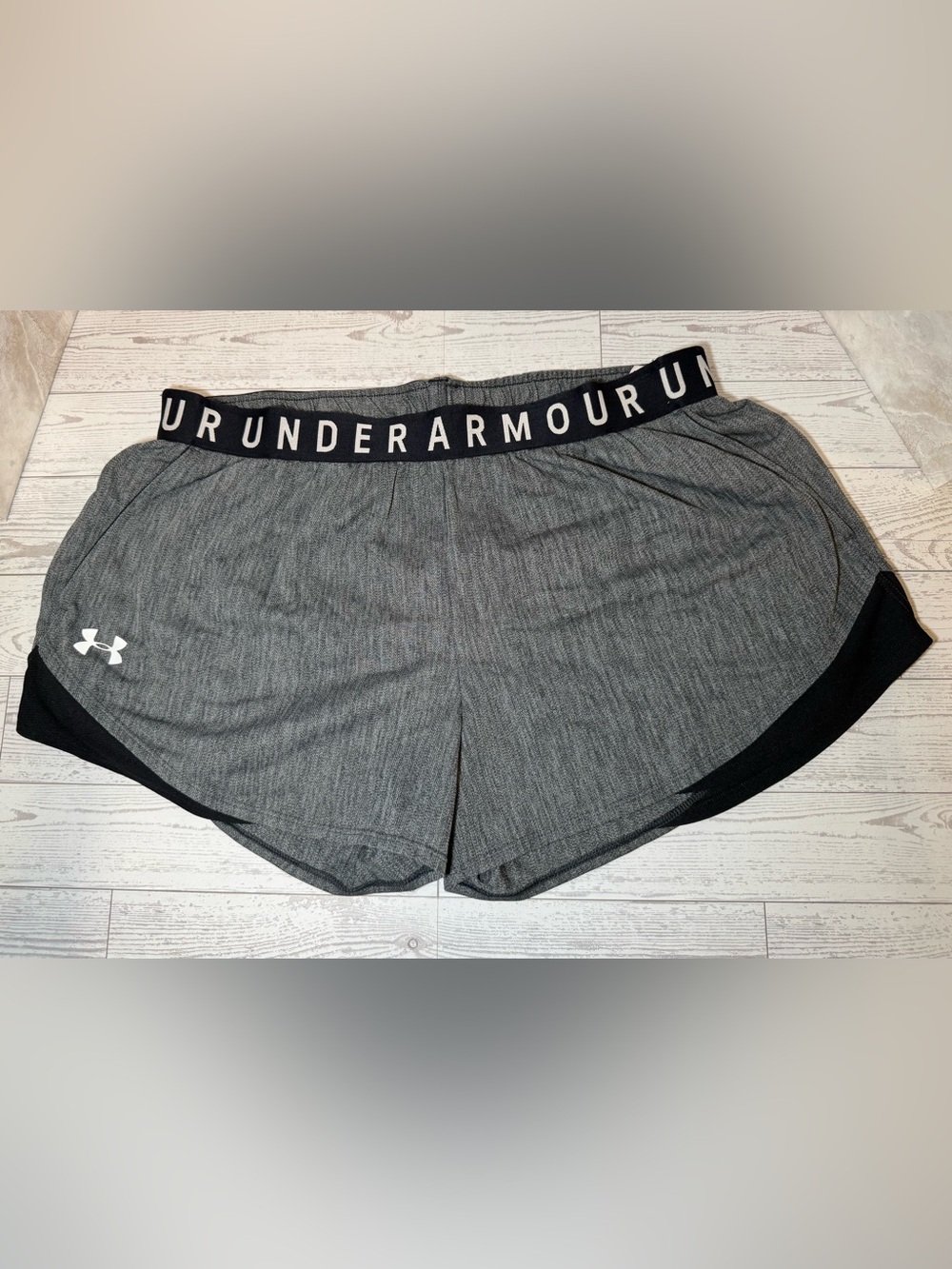 LG Gray Athletic Shorts with Black Trim